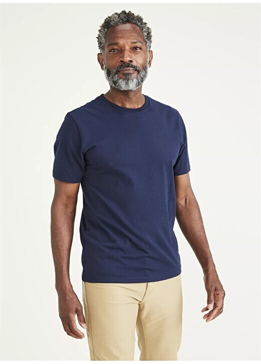 

Синяя мужская футболка с круглым вырезом Slim Fit A3143-0003 Dockers, синий