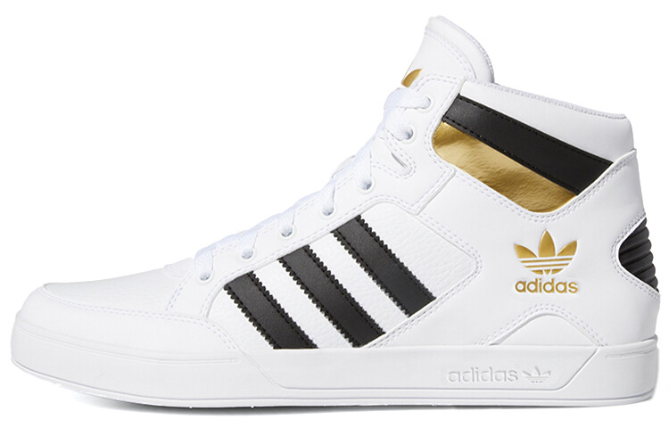 

Кроссовки Adidas Originals Hardcourt для скейтбординга унисекс Белый/Черный/Золотой