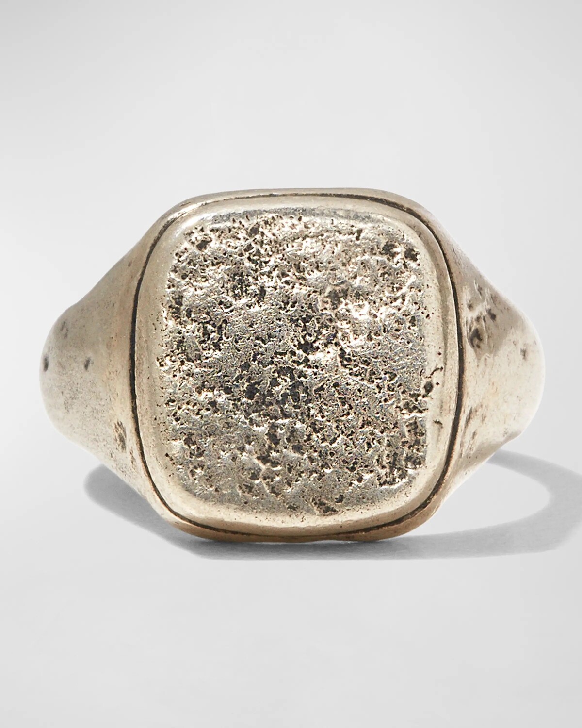 

Мужское потертое серебряное кольцо с печаткой John Varvatos, цвет Silver