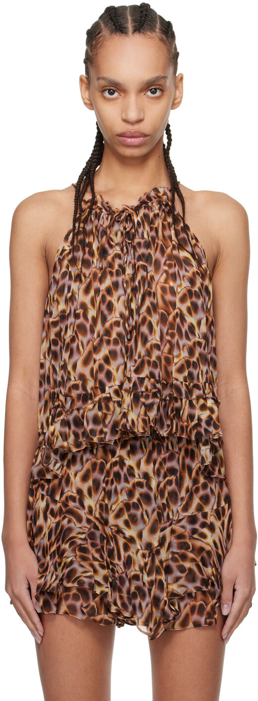 

Коричнево-фиолетовая майка Fabino Isabel Marant Etoile