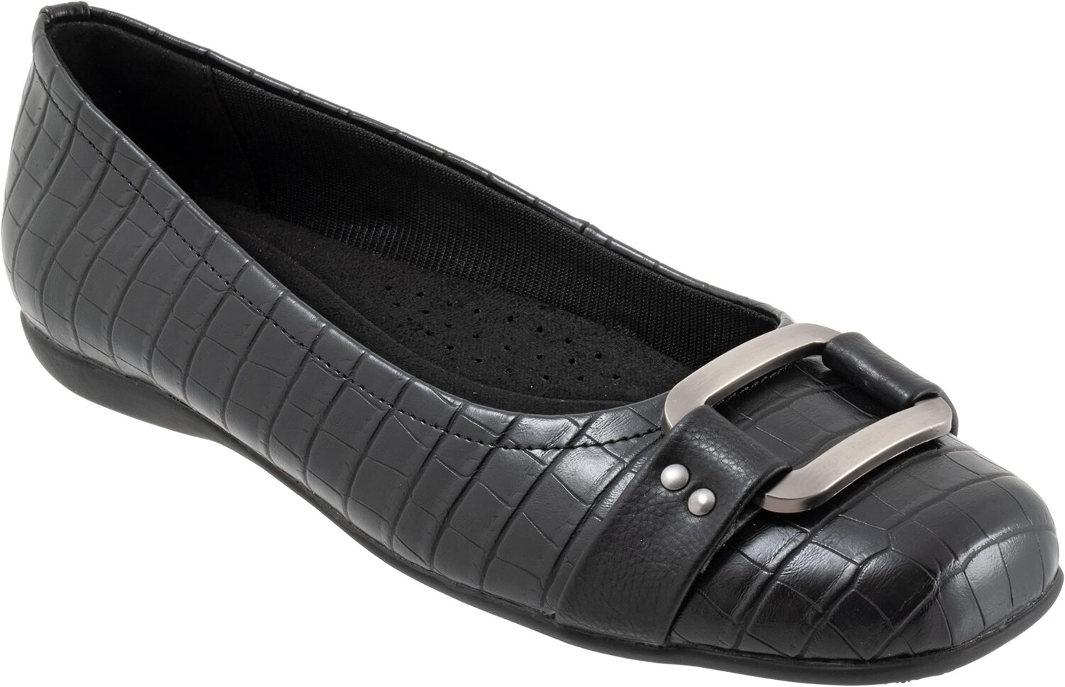 

Балетки Sizzle Signature Trotters, цвет Black Croco