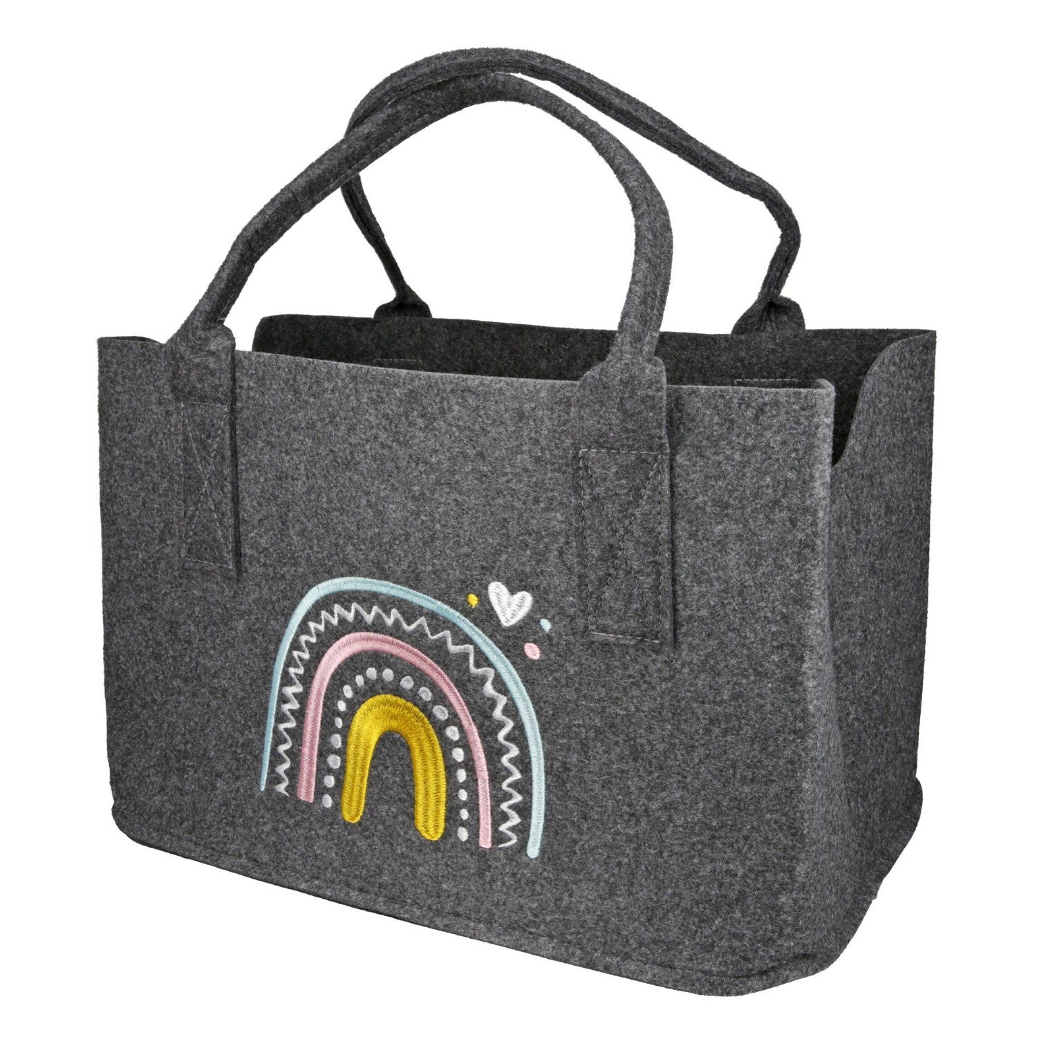 

Сумка шоппер GMD Living Filztasche Regenbogenmotiv, серый