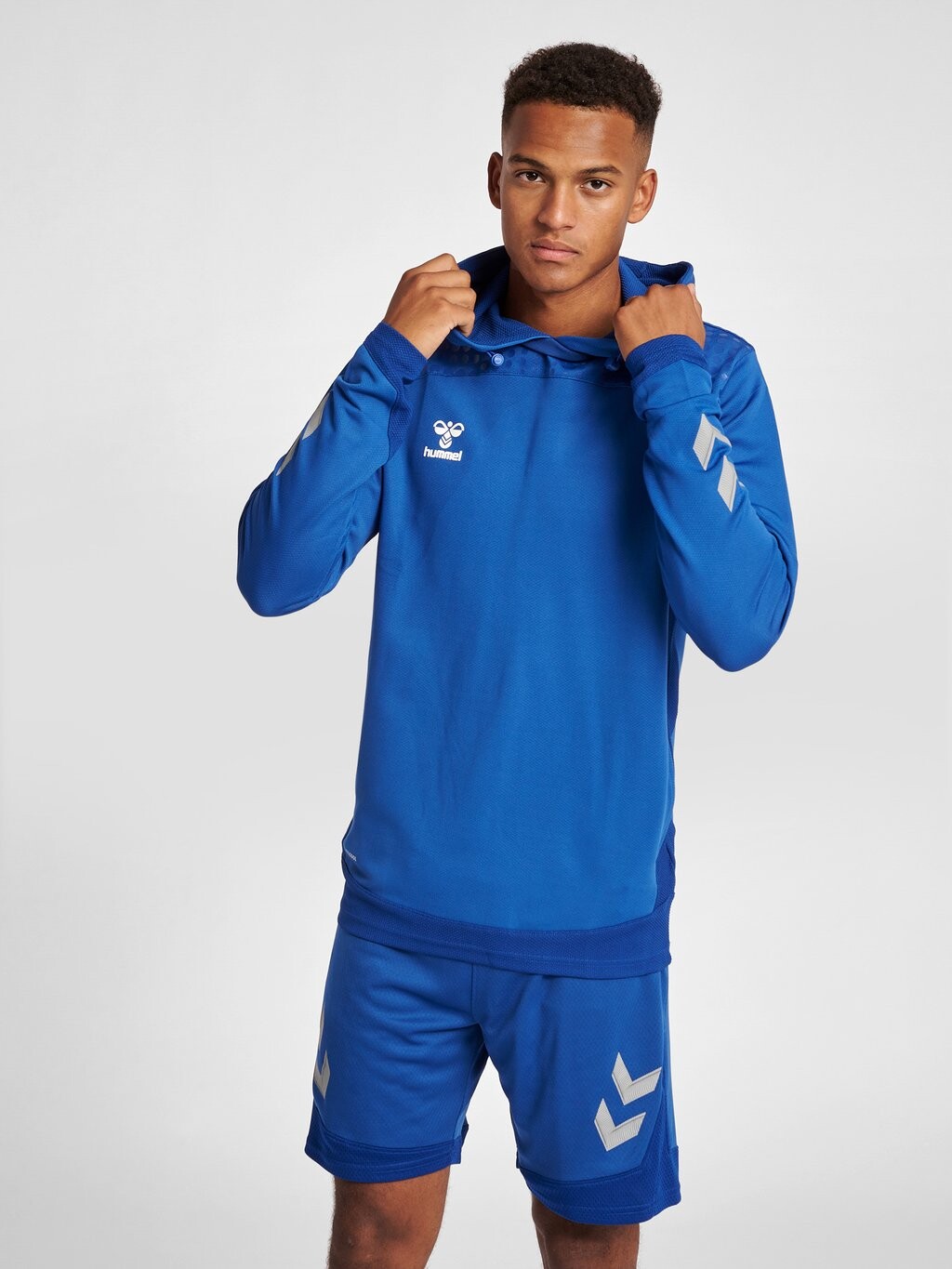 

Толстовка с капюшоном Hummel, синий меланж