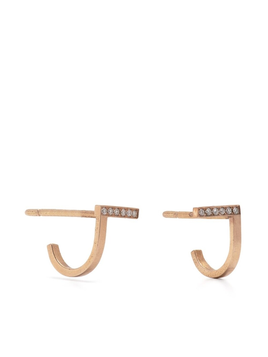 

Серьги Unfinished Line Curve из желтого золота с бриллиантами Hsu Jewellery, золотой