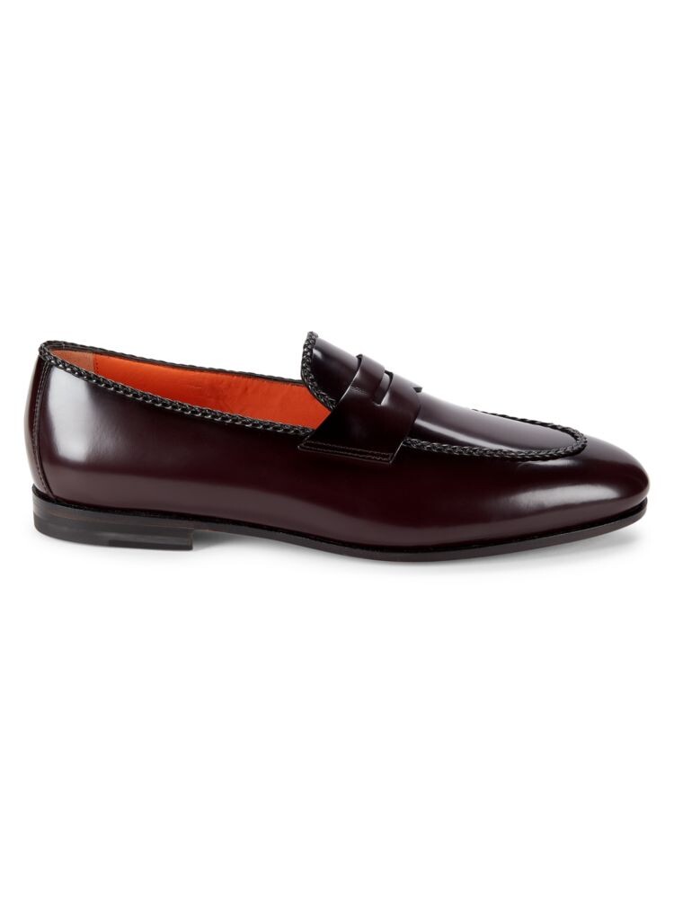 

Пенни-лоферы из лакированной кожи Santoni, темно-красный