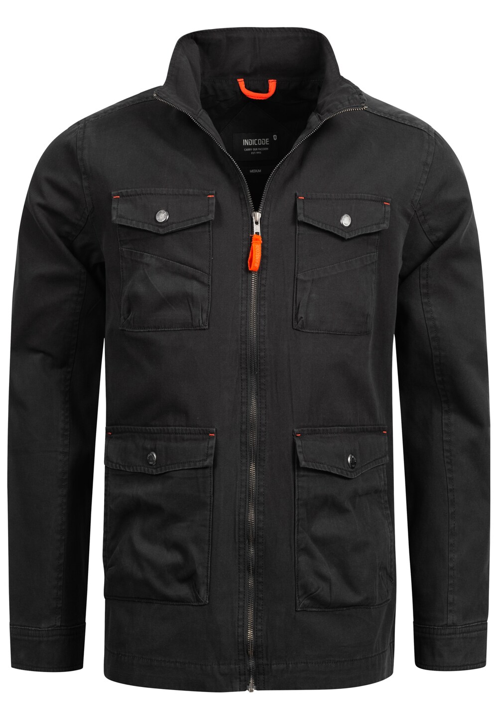 Межсезонная куртка INDICODE JEANS Simeon, черный межсезонная куртка indicode jeans aaron черный