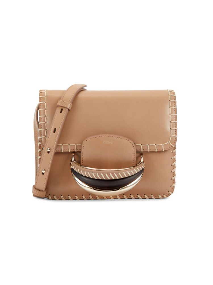 

Кожаная сумка через плечо Chloé, золото