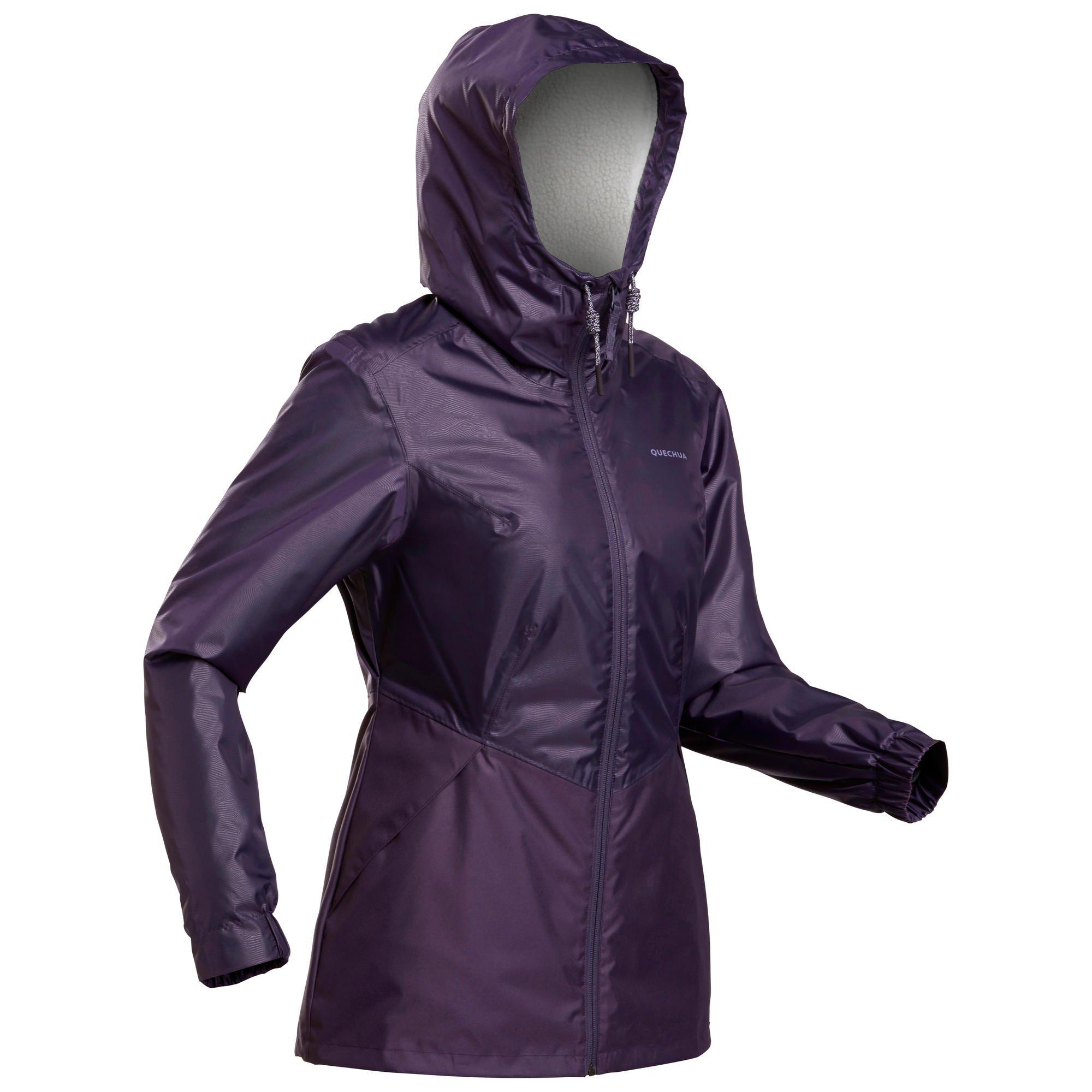 Водонепроницаемая зимняя походная куртка Decathlon — Sh100 -5°C Quechua, черный платье для зимних прогулок на 5 6 лет