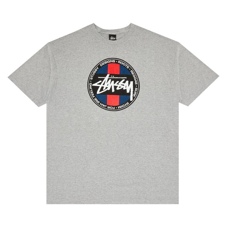 Футболка Stussy SS Stripe Do 'Grey Heather', серый