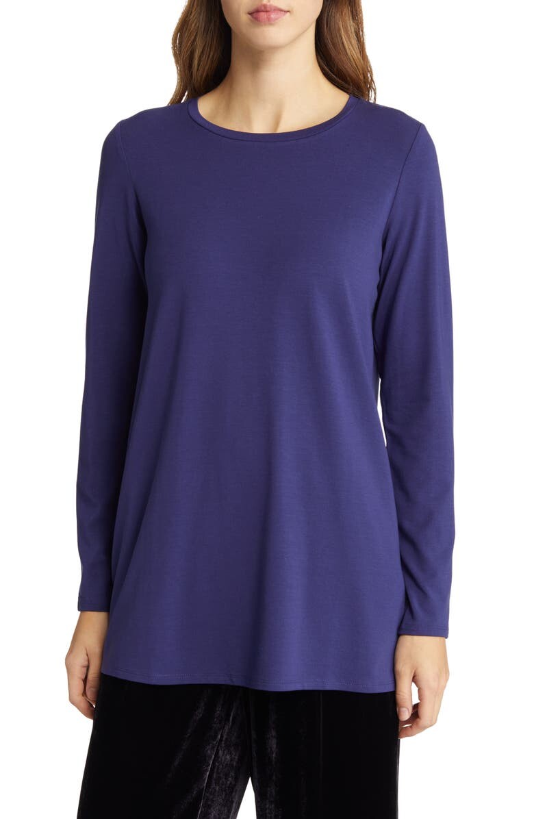 

Топ-туника с круглым вырезом и длинными рукавами EILEEN FISHER