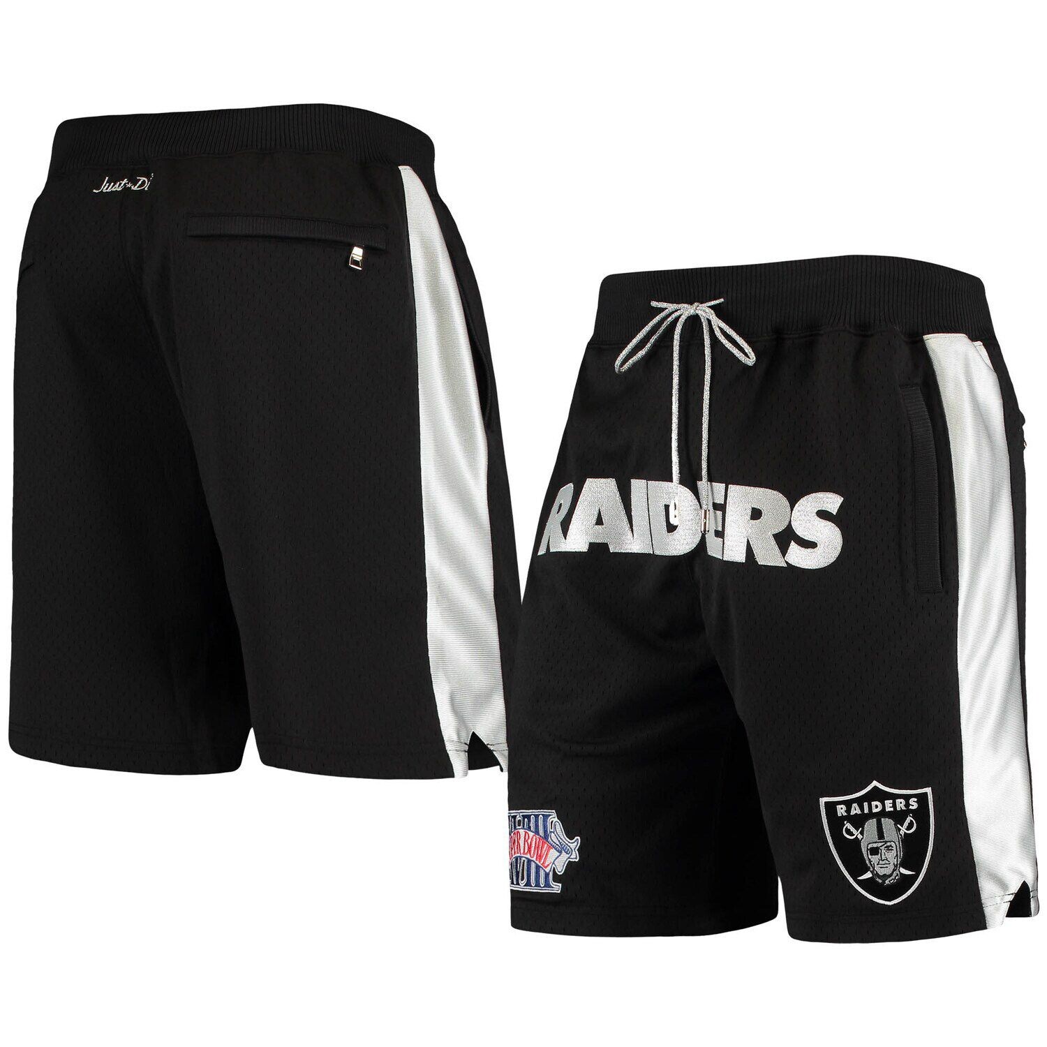 

Мужские черные шорты Mitchell & Ness Las Vegas Raiders Just Don Gold Rush