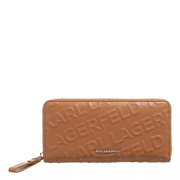 

Кошелек k/essential cont zip wallet sudan Karl Lagerfeld, коричневый