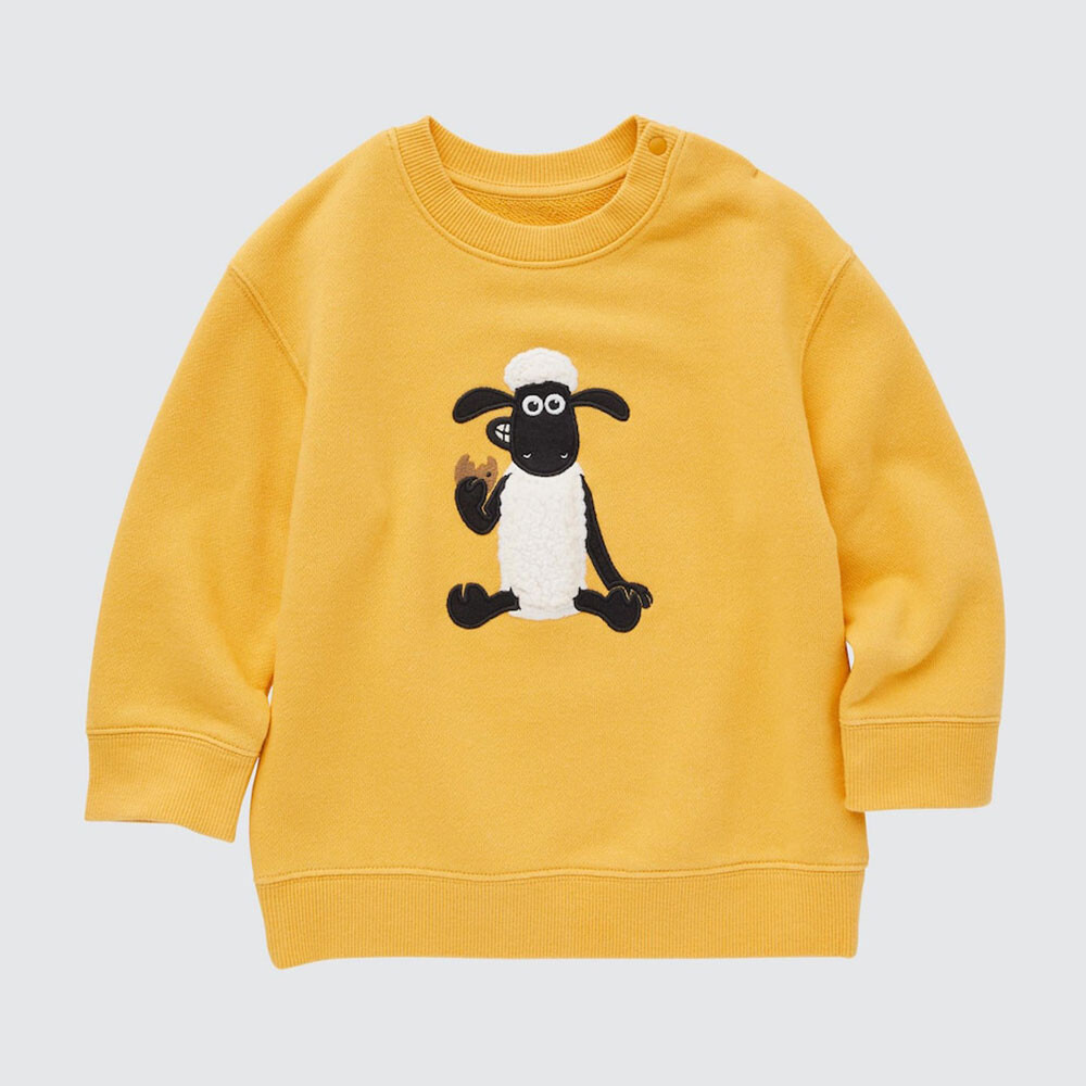 

Толстовка Uniqlo Infant Clay Animation с длинными рукавами, желтый