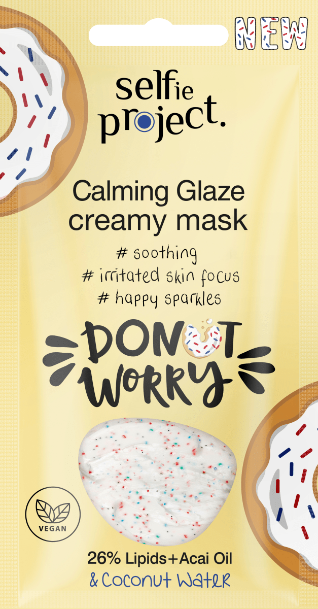 Маска для лица Donut Worry Calming Glaze Wash-Off Mask 10 г Selfie Project силиконовый чехол на oneplus 10 pro donut worry для ванплас 10 про