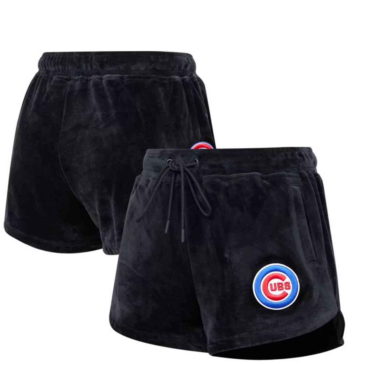 

Женские классические велюровые шорты для отдыха Chicago Cubs Pro Standard черного цвета