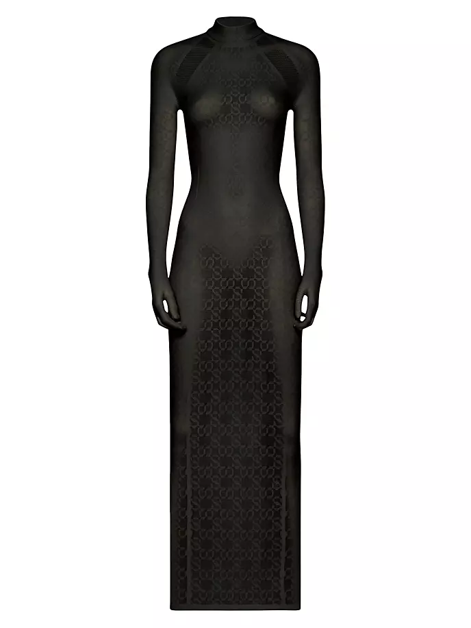 

Полупрозрачное платье с логотипом SIMKHAI x Wolford Wolford, черный