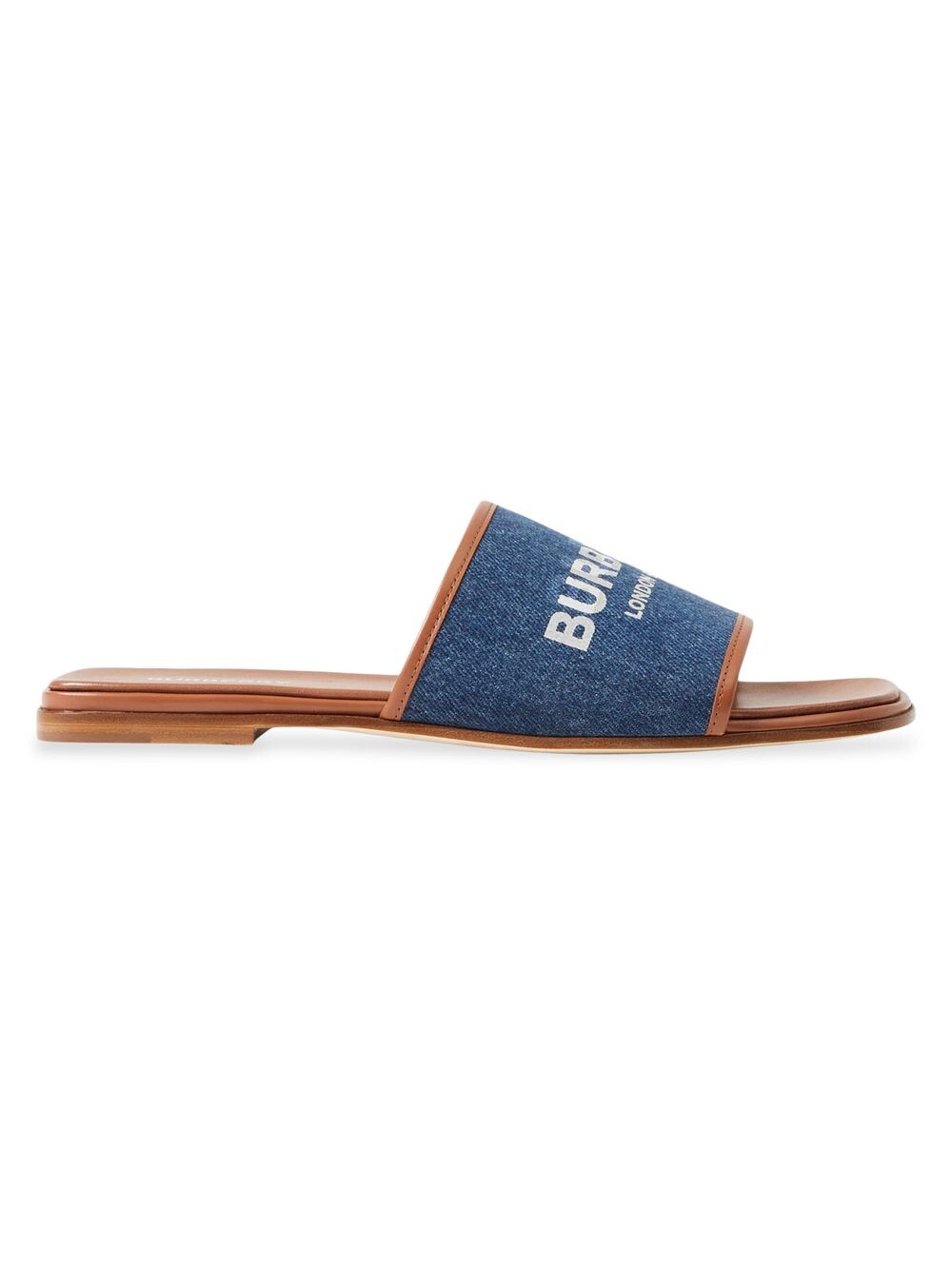 

Шлепанцы Carolyn Denim с логотипом Burberry, синий