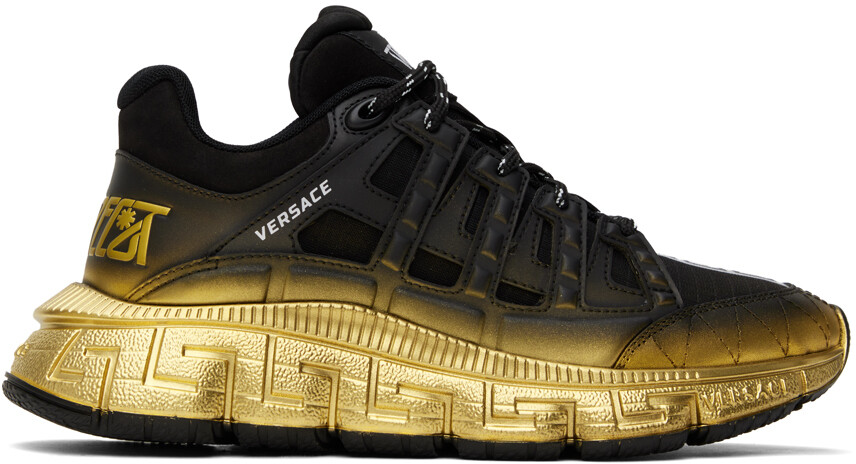 

Черно-золотые кроссовки Trigreca Versace, цвет Black/Gold