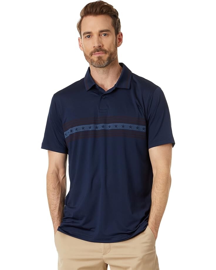 

Поло PUMA Golf Volition Freedom Stripe, цвет Navy Blazer/Ski Patrol