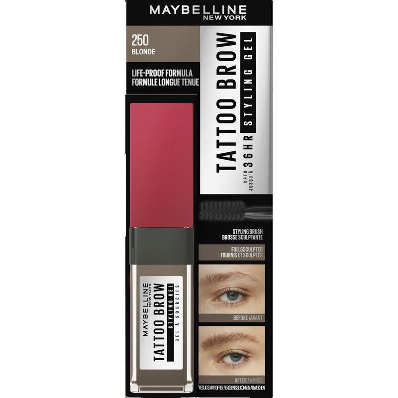 

Гель для укладки Tattoo Brow 36H № 250 Блонд Maybelline New York, 6 ml