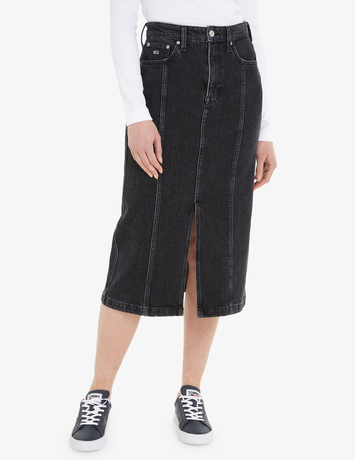 

Юбка миди Claire Tommy Jeans, черный