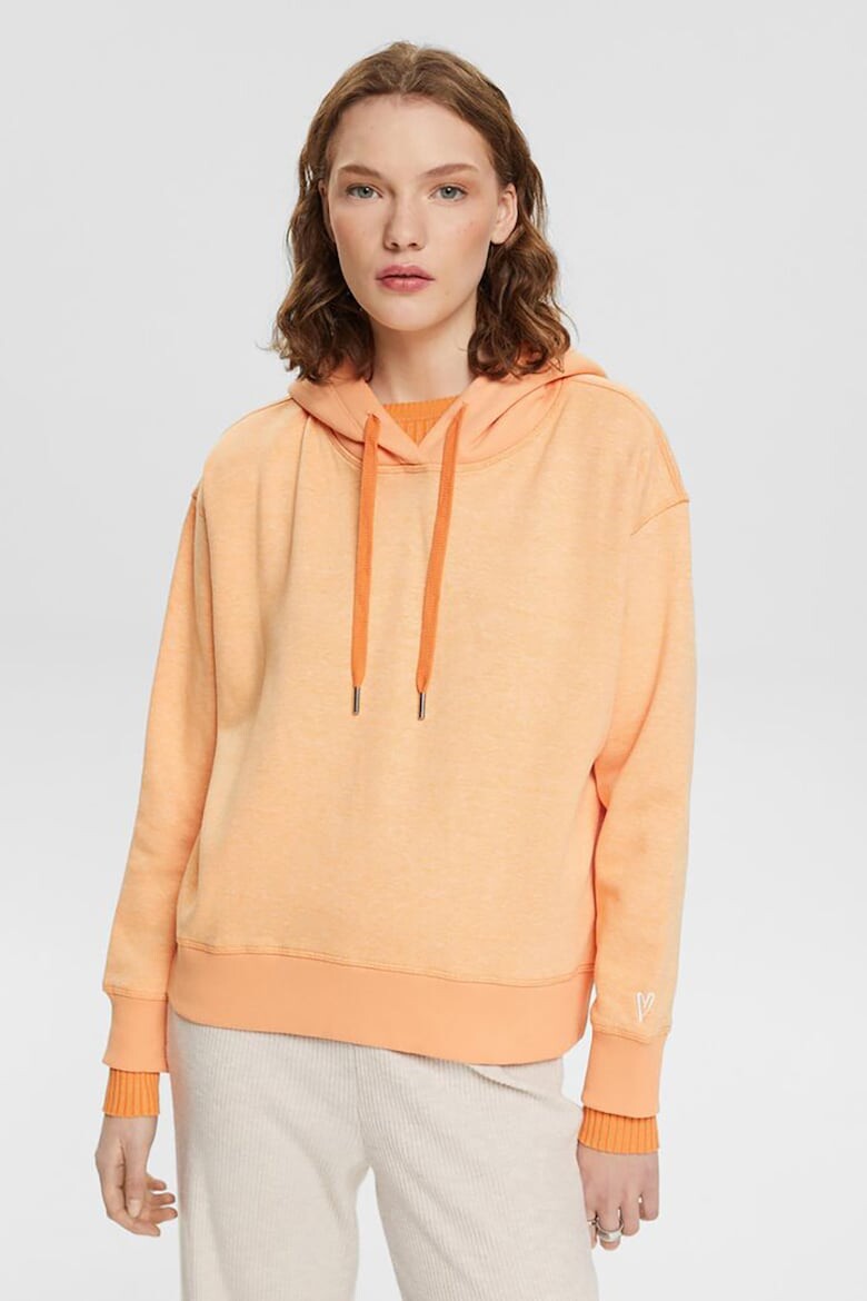 

Хлопковая толстовка с капюшоном Esprit, оранжевый