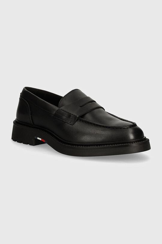 

Кожаные мокасины LIGHT HILFIGER LEATHER LOAFER Tommy Hilfiger, черный