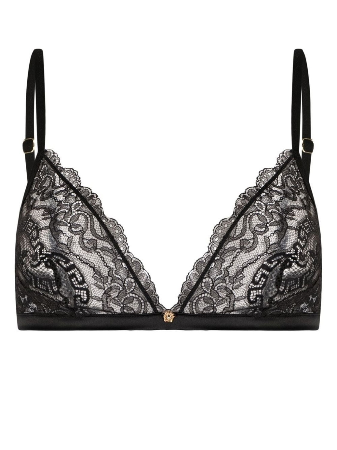 

Versace кружевной бюстгальтер Medusa Head, черный