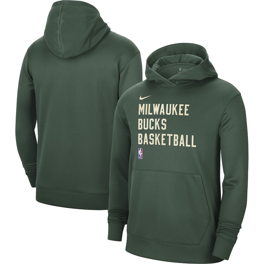

Пуловер с капюшоном Nike Milwaukee Bucks, зеленый