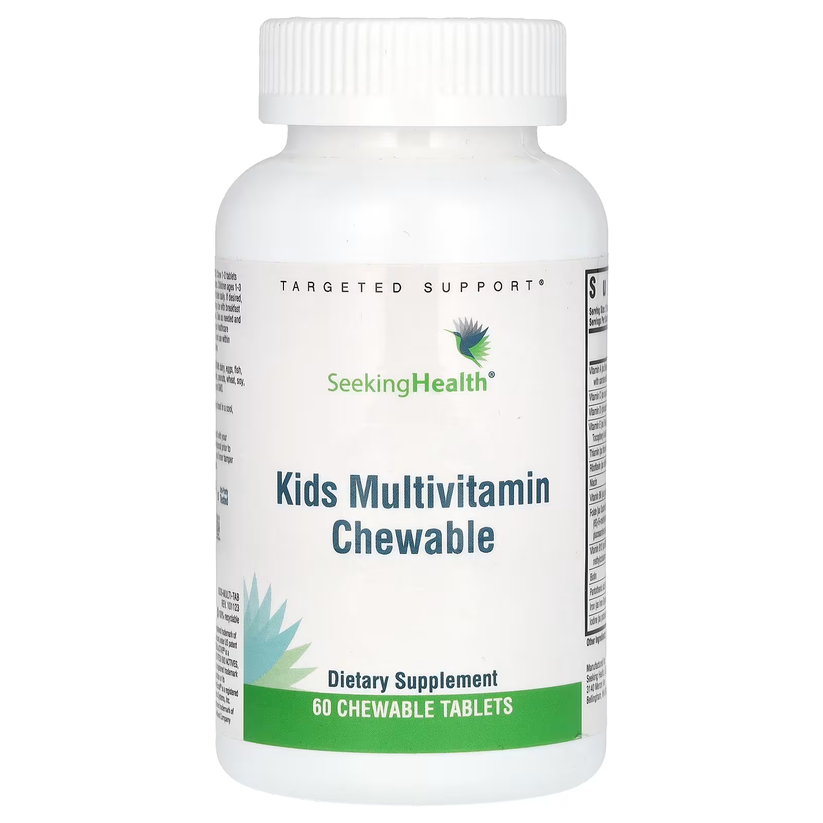 Мультивитамины Seeking Health Kids, 60 жевательных таблеток super nutrition perfect kids полноценные мультивитамины со смешанным ягодным вкусом 60 вегетарианских жевательных таблеток
