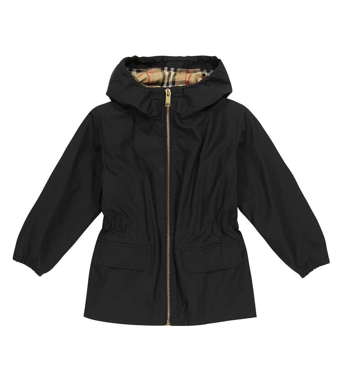 

Хлопковая куртка с капюшоном Burberry, черный