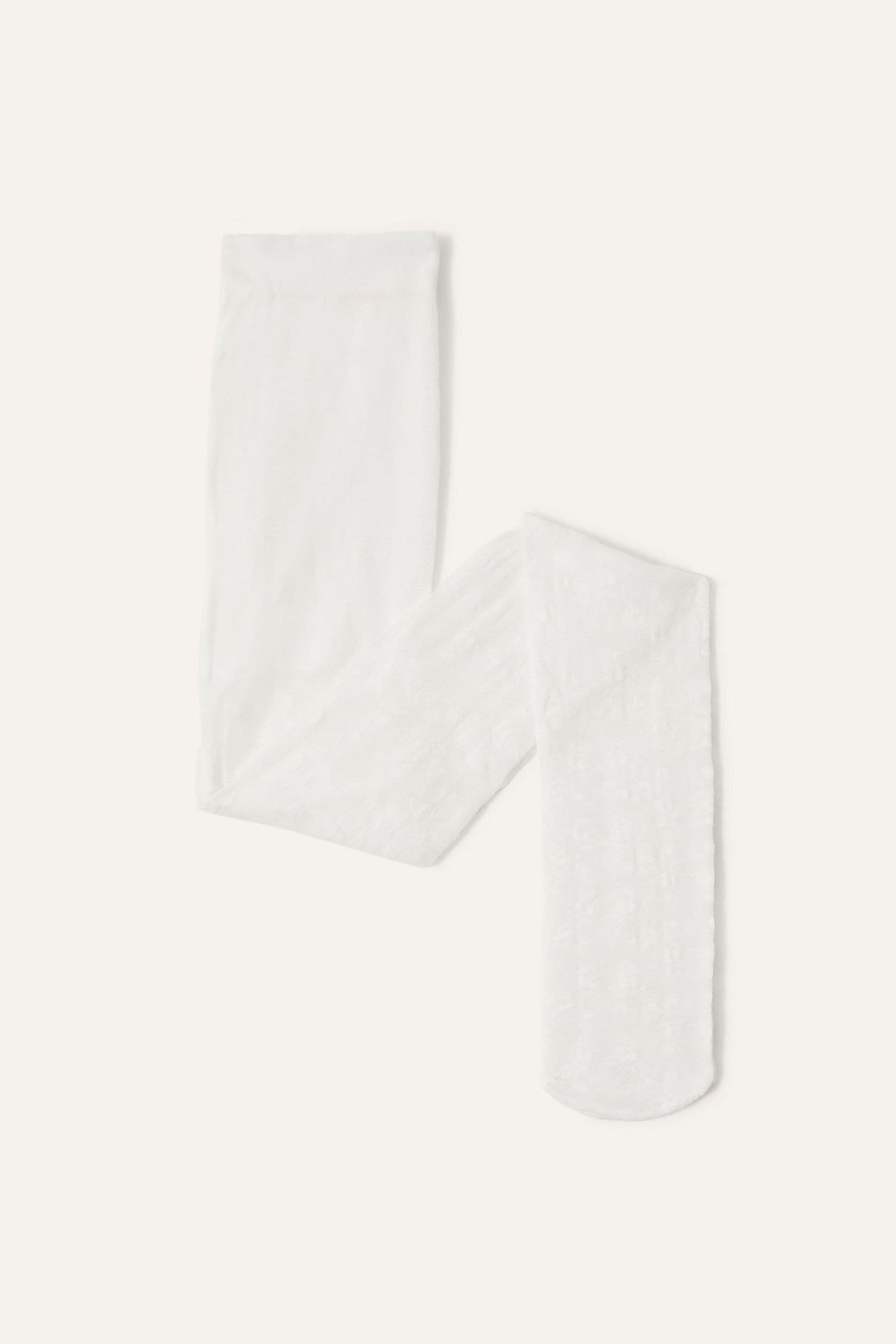 Белые кружевные колготки с цветами Monsoon, белый 30 шт упаковка бумажные кружевные материалы с цветами