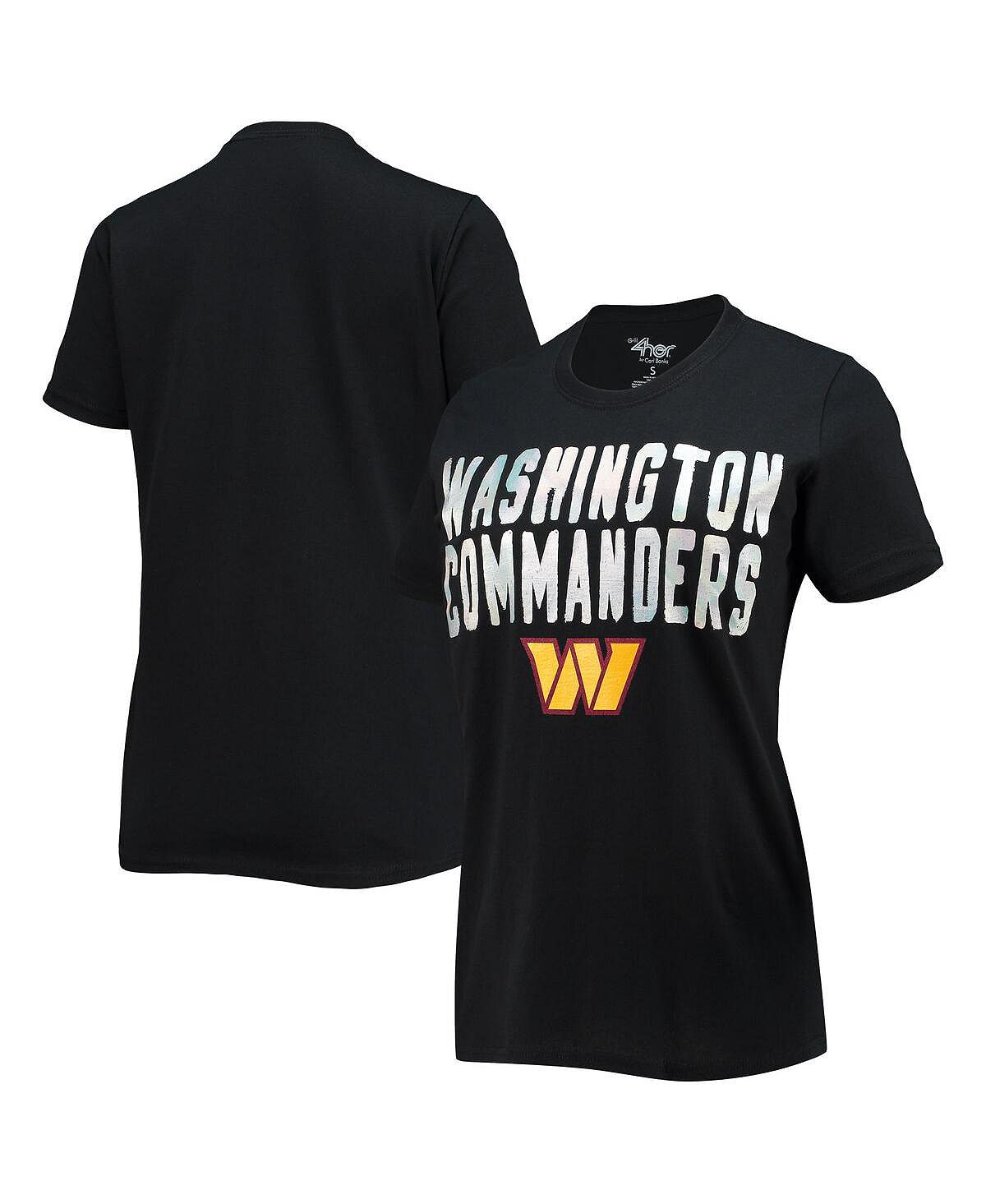 цена Женская черная футболка Washington Commanders Endzone G-III 4Her by Carl Banks, черный