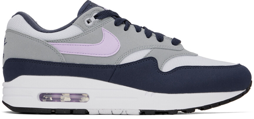 

Бело-темно-синие кроссовки Air Max 1 Nike