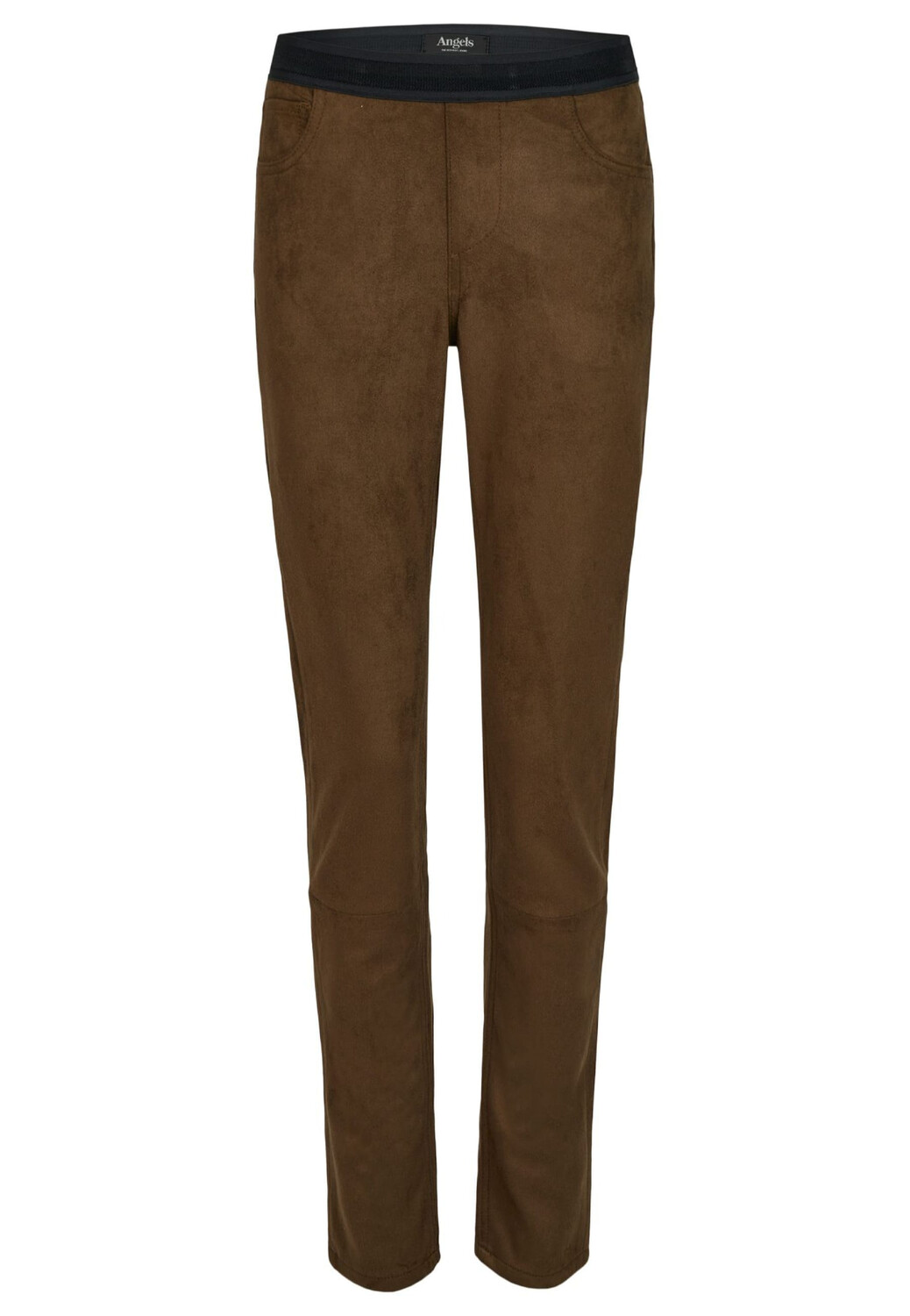 

Брюки ANGELS Lederimitathose Lederimitathose Skinny Shape Seam mit Ziernähten, хаки