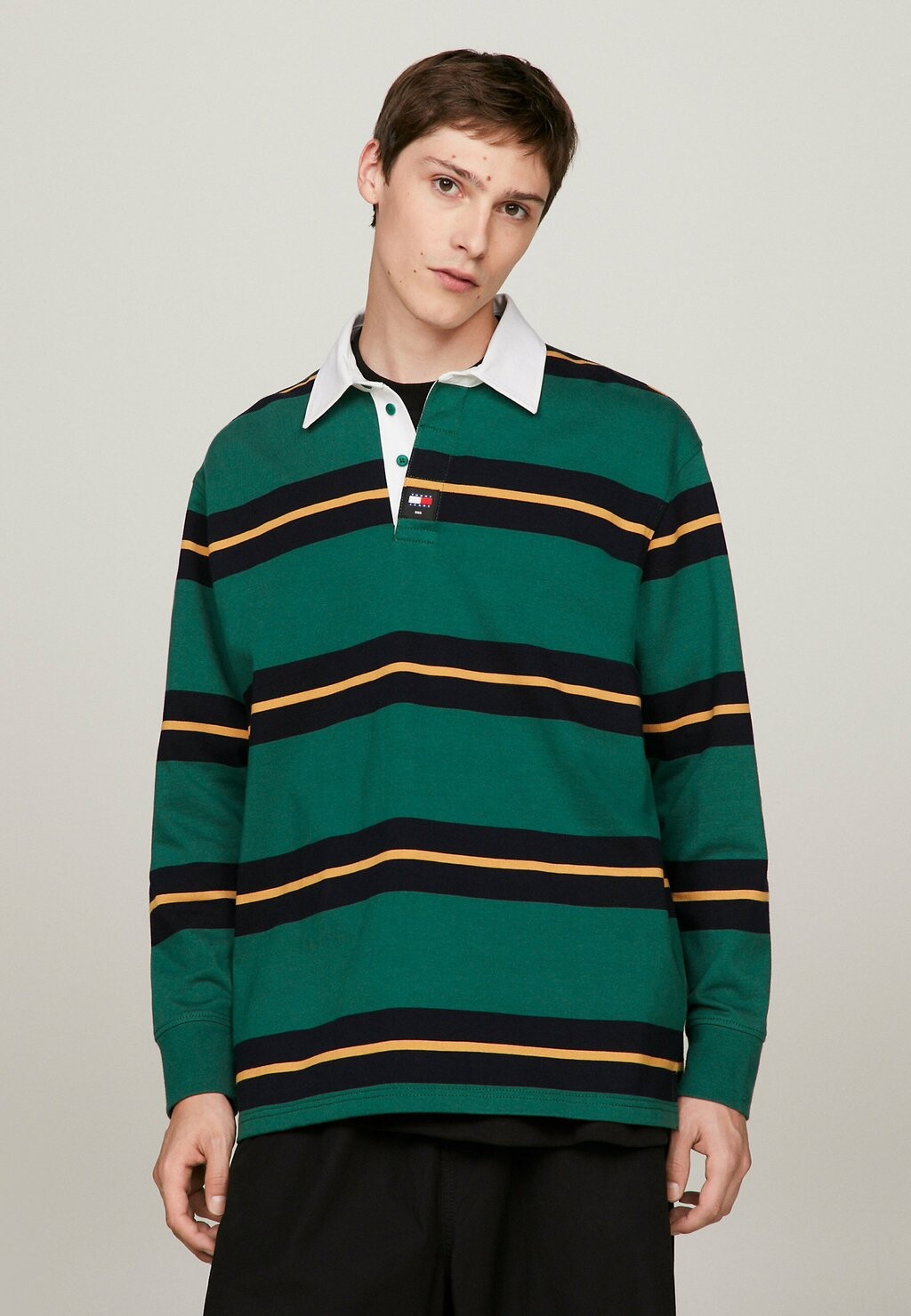 

Футболка RUGBY STRIPE CASUAL Tommy Jeans, корт зеленый мульти