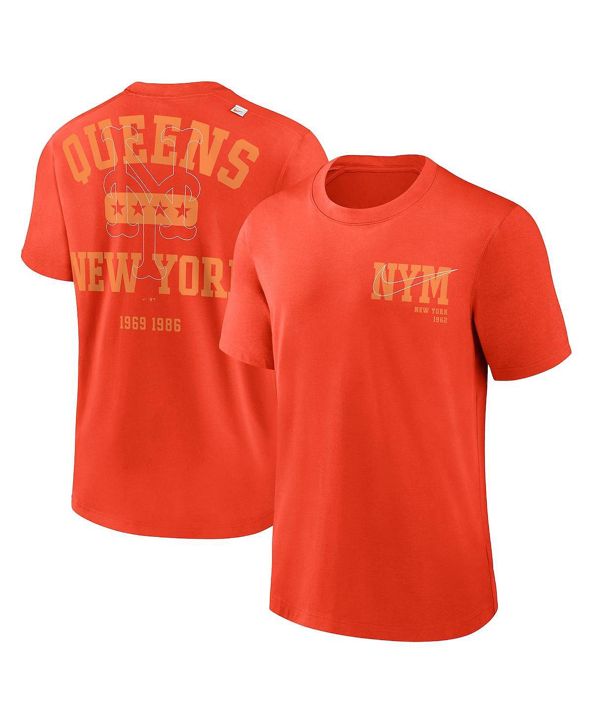Мужская оранжевая футболка New York Mets Statement Game Over Nike