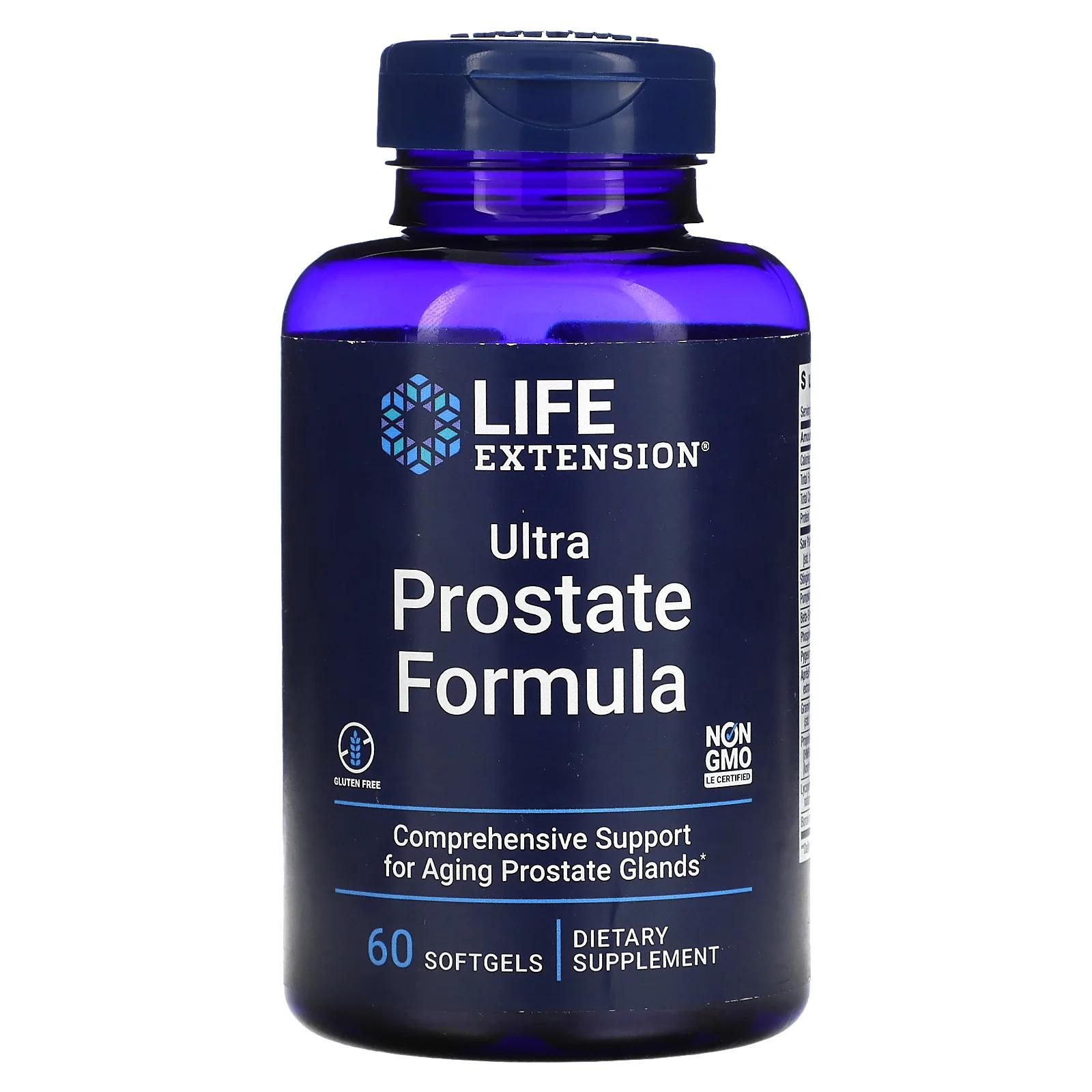 Life Extension Ultra Prostate Formula 60 Softgels добавка для простаты ultra prostate formula 60 капсул life extension