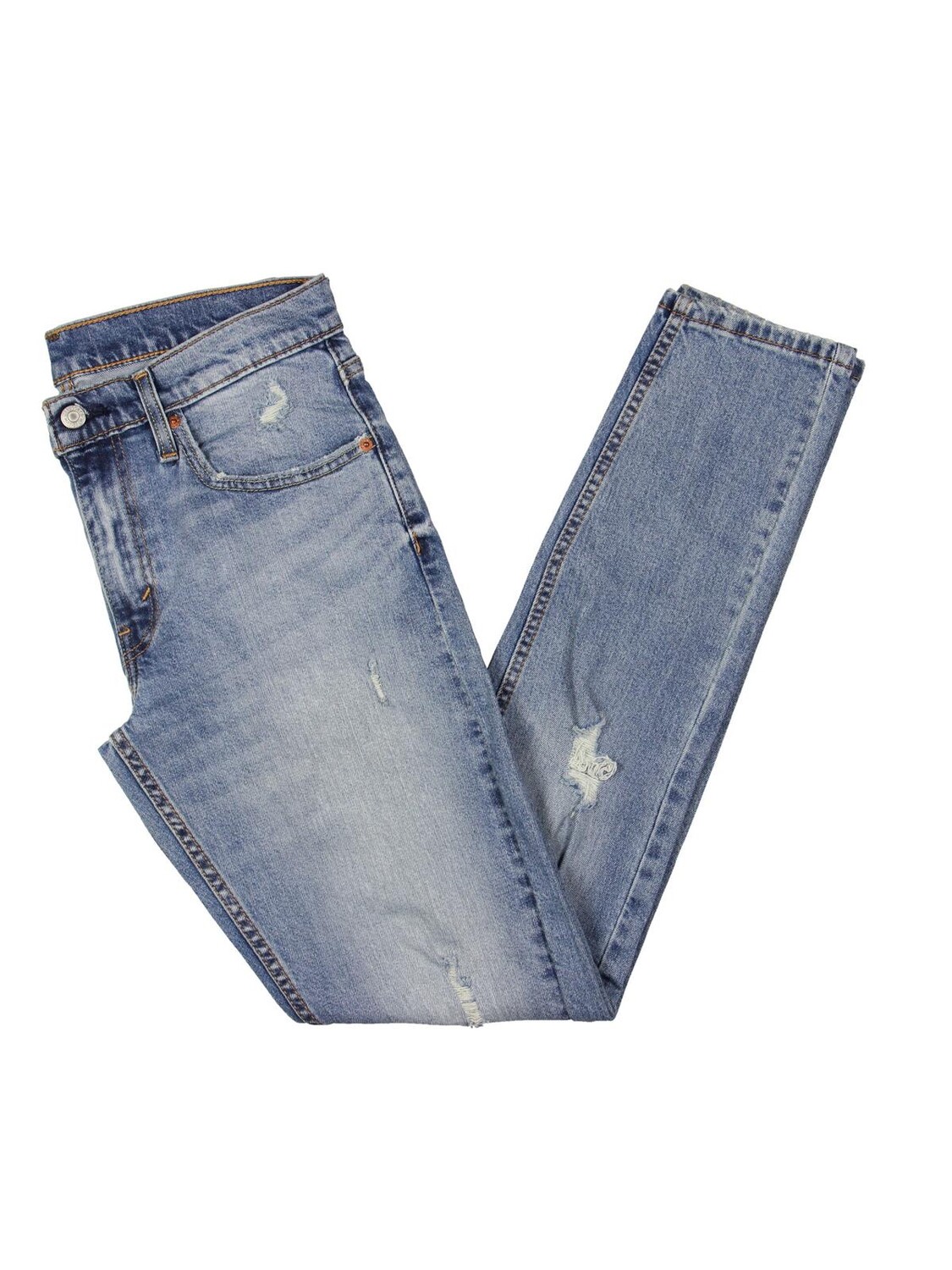 

Мужские рваные зауженные джинсы скинни Levi Strauss & Co., синий