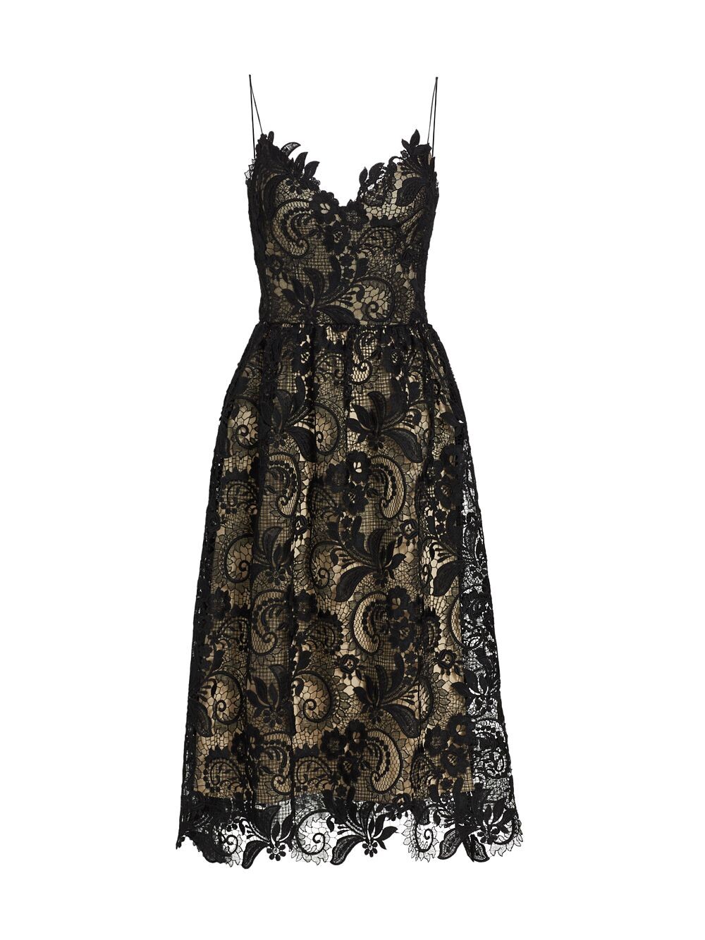 

Кружевное платье-миди из гипюра Sweetheart Monique Lhuillier