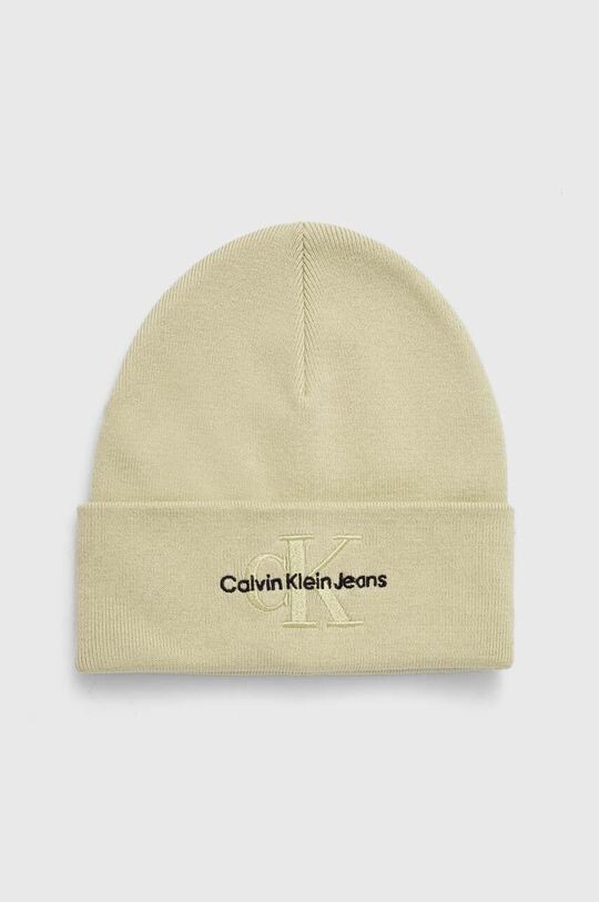 

Хлопковая шапка Calvin Klein Jeans, зеленый