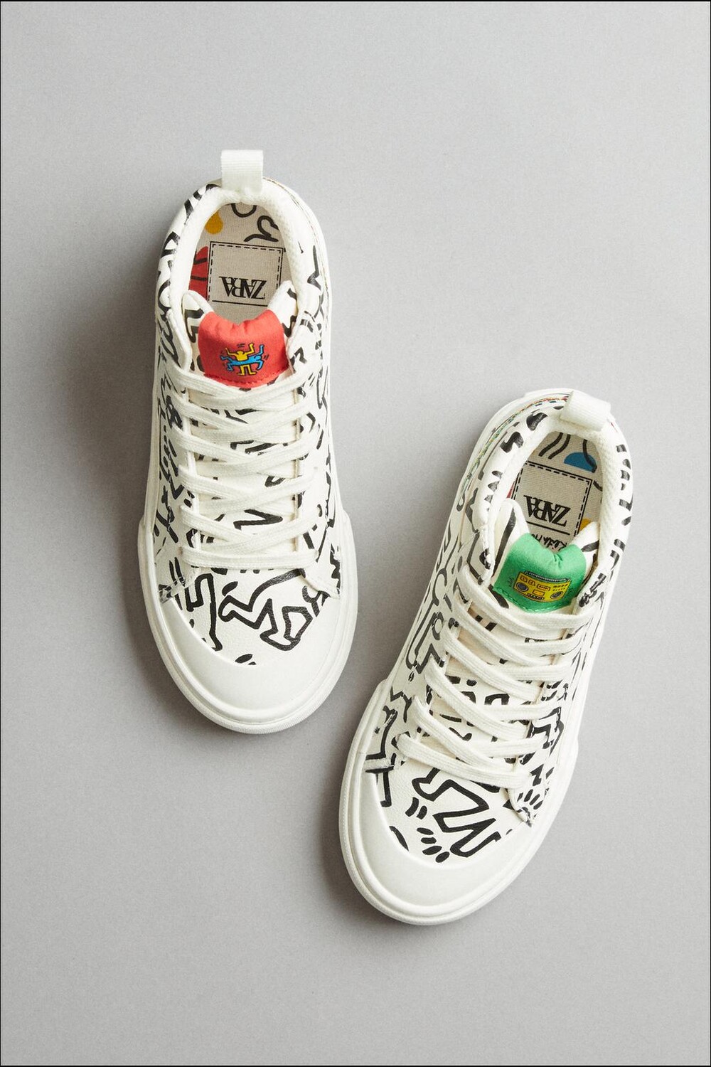 

Высокие кроссовки keith haring ZARA, белый
