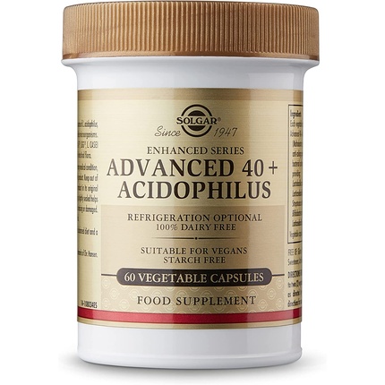Solgar Acidophilus 40 Plus Avan 60 Cp, 50 г solgar комплекс ацидофилус 40 advanced 40 acidophilus 60 капсул х 471 мг solgar пробиотики
