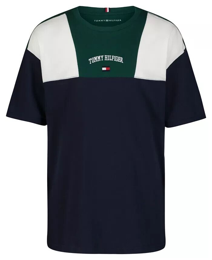 

Футболка с короткими рукавами Big Boys Court Block Tommy Hilfiger, синий
