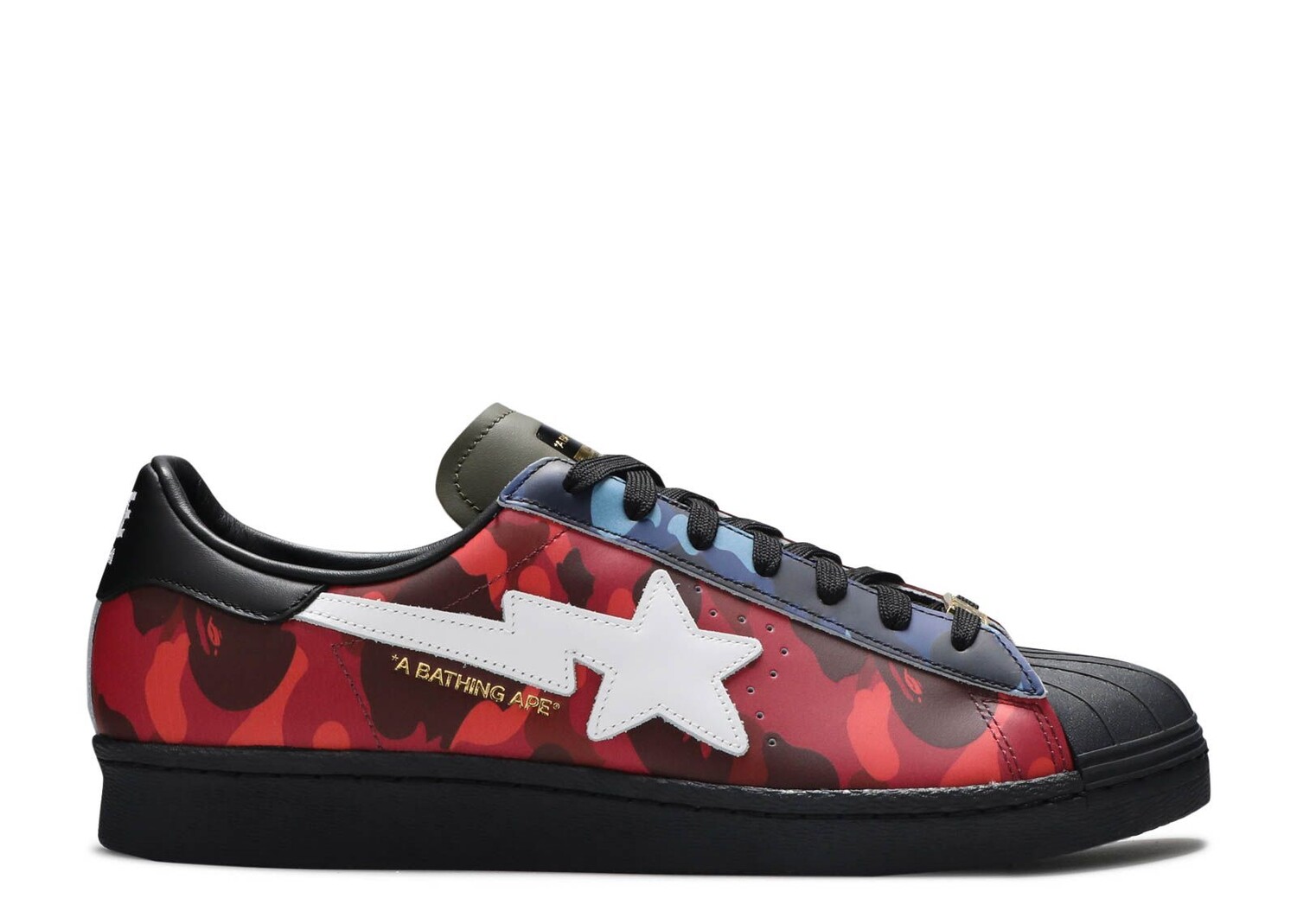 

Кроссовки adidas Bape X Superstar 'Mixed Camo', разноцветный