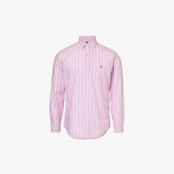 

Рубашка из хлопка-оксфорда с вышитым логотипом Polo Ralph Lauren, розовый