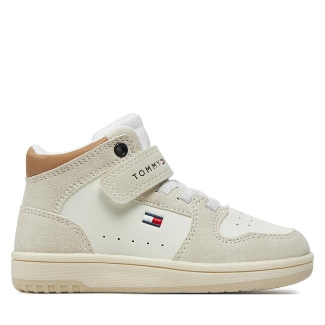 

Кроссовки Tommy Hilfiger High Top Lace-Up/Velcro SneakerT3X9-33342-1269 M Beige/Off White A360, белый