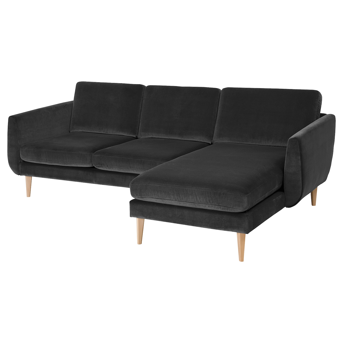 СМЕДСТОРП 3-местный диван + диван, Дюпарп/дуб темно-серый SMEDSTORP IKEA диван из тика с подушками