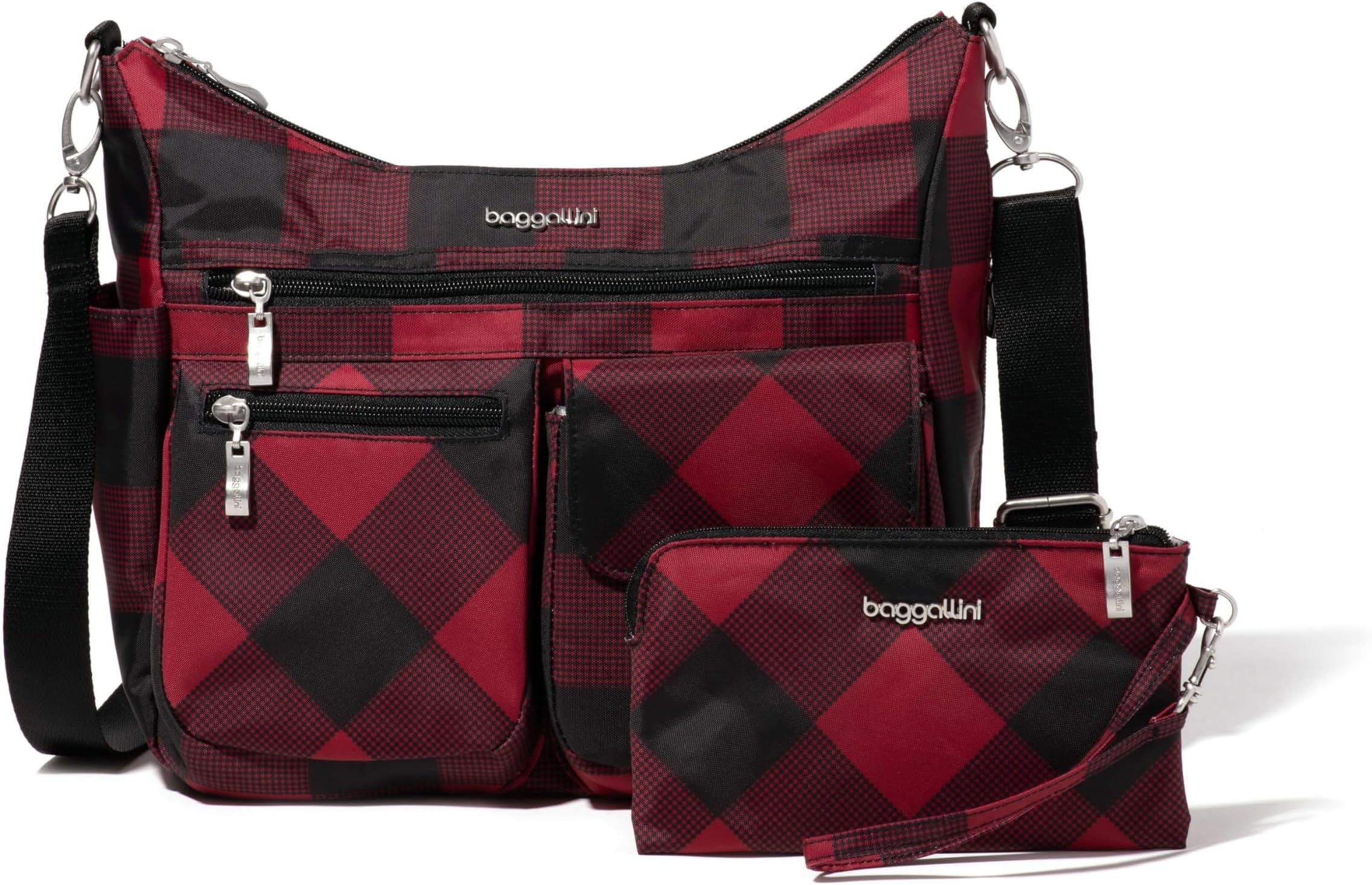 

Современная универсальная сумка Baggallini, цвет Red Buffalo Plaid