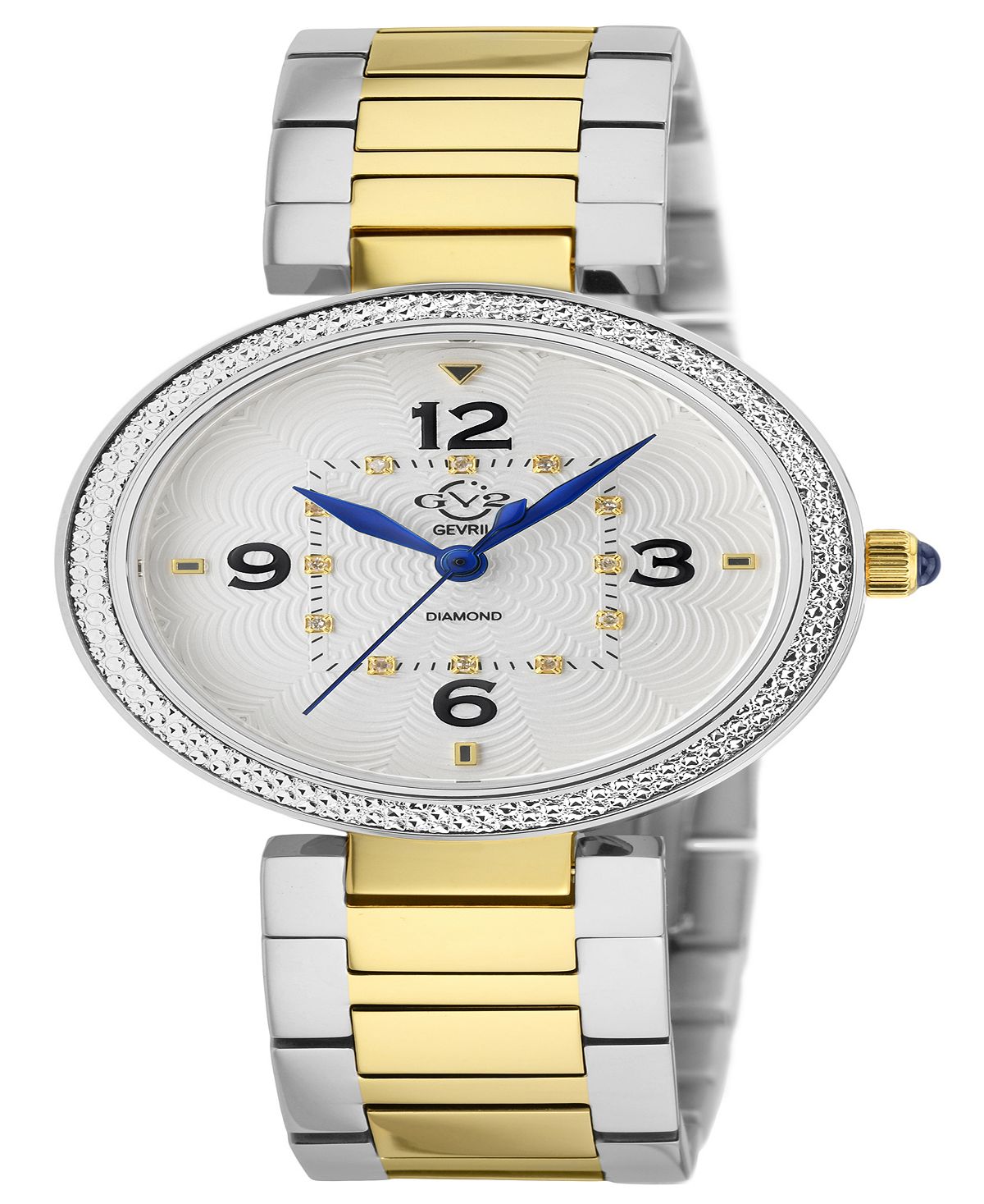 цена Женские швейцарские кварцевые двухцветные часы Piemonte с браслетом из нержавеющей стали, 36 мм Gevril